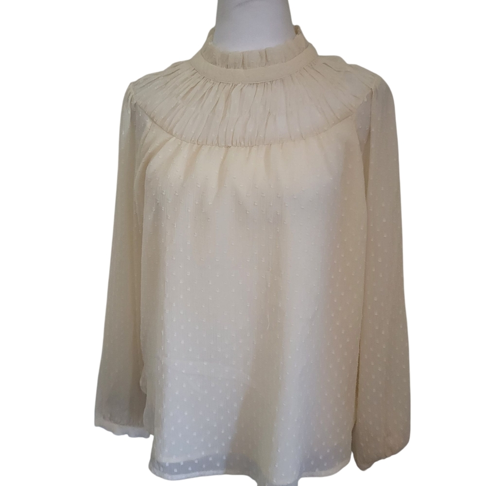 Loft Elegant Blouse Cream sz MP